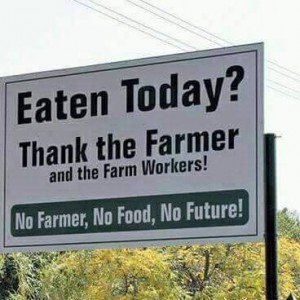 thank the farmer sign